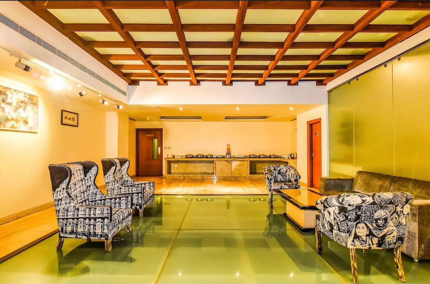 Lobby and reception at The JK Hotel C R Park near Greater Kailash