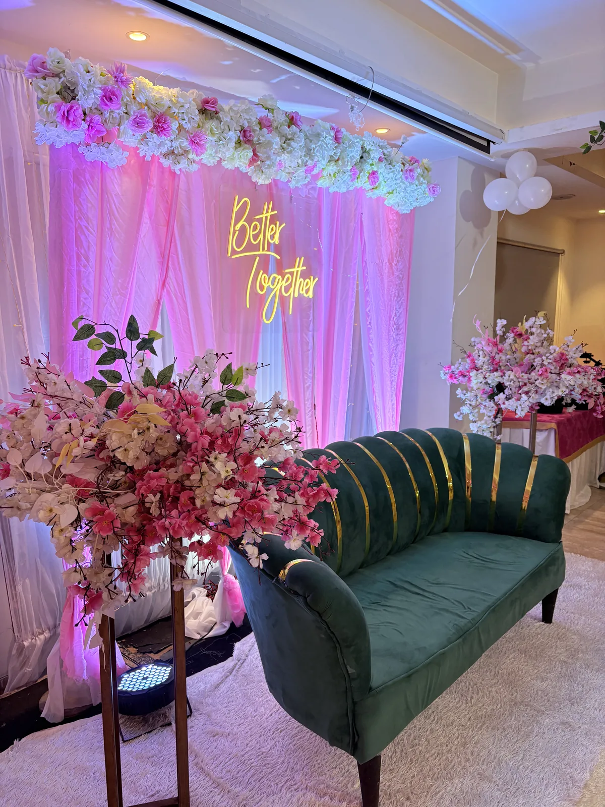 JK Hotel C R Park banquet hall interior with organised seating rows and event lighting