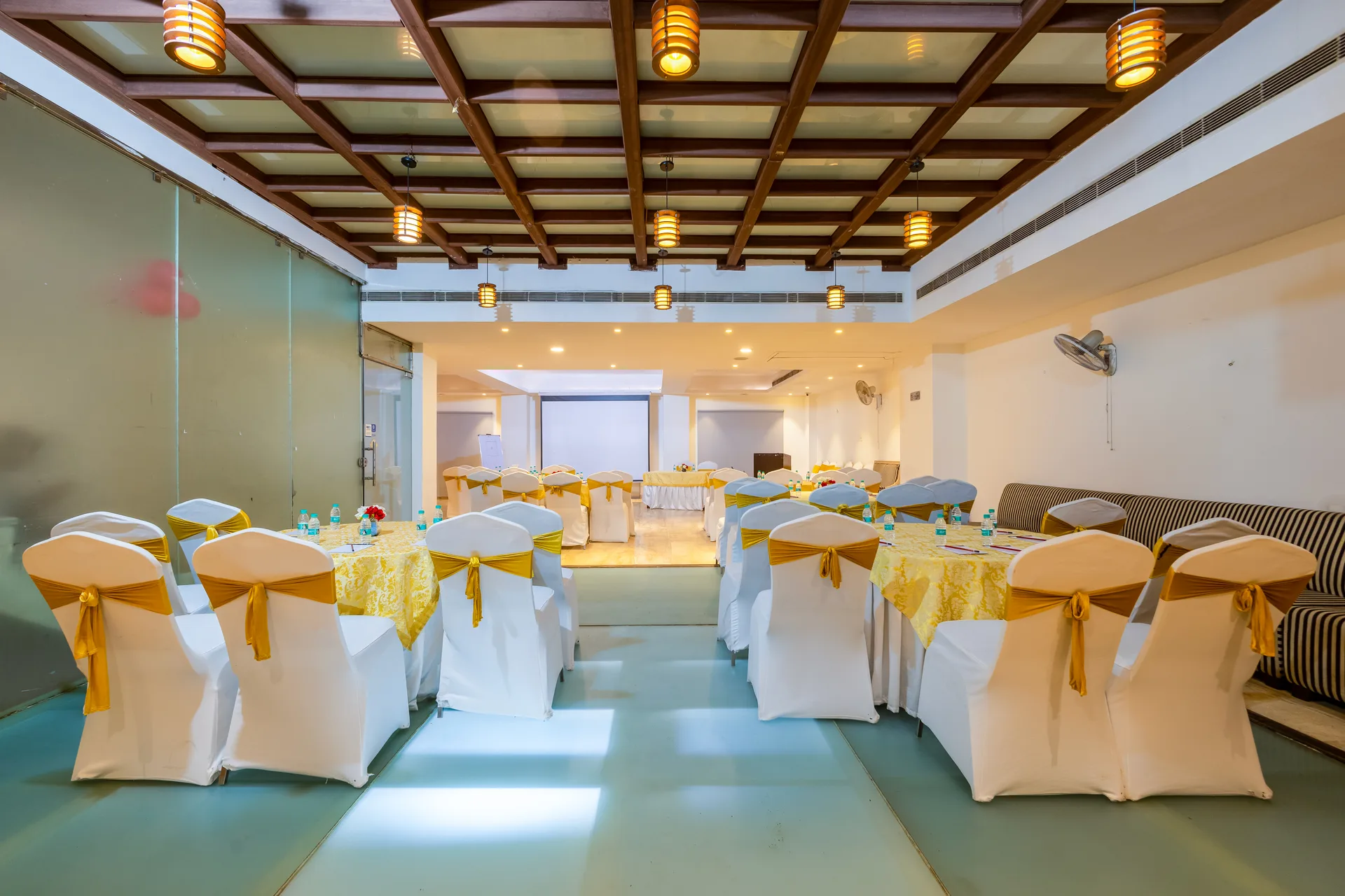 JK Hotel banquet room with U-shape conference table setup JK Hotel banquet room with U-shape conference table setup