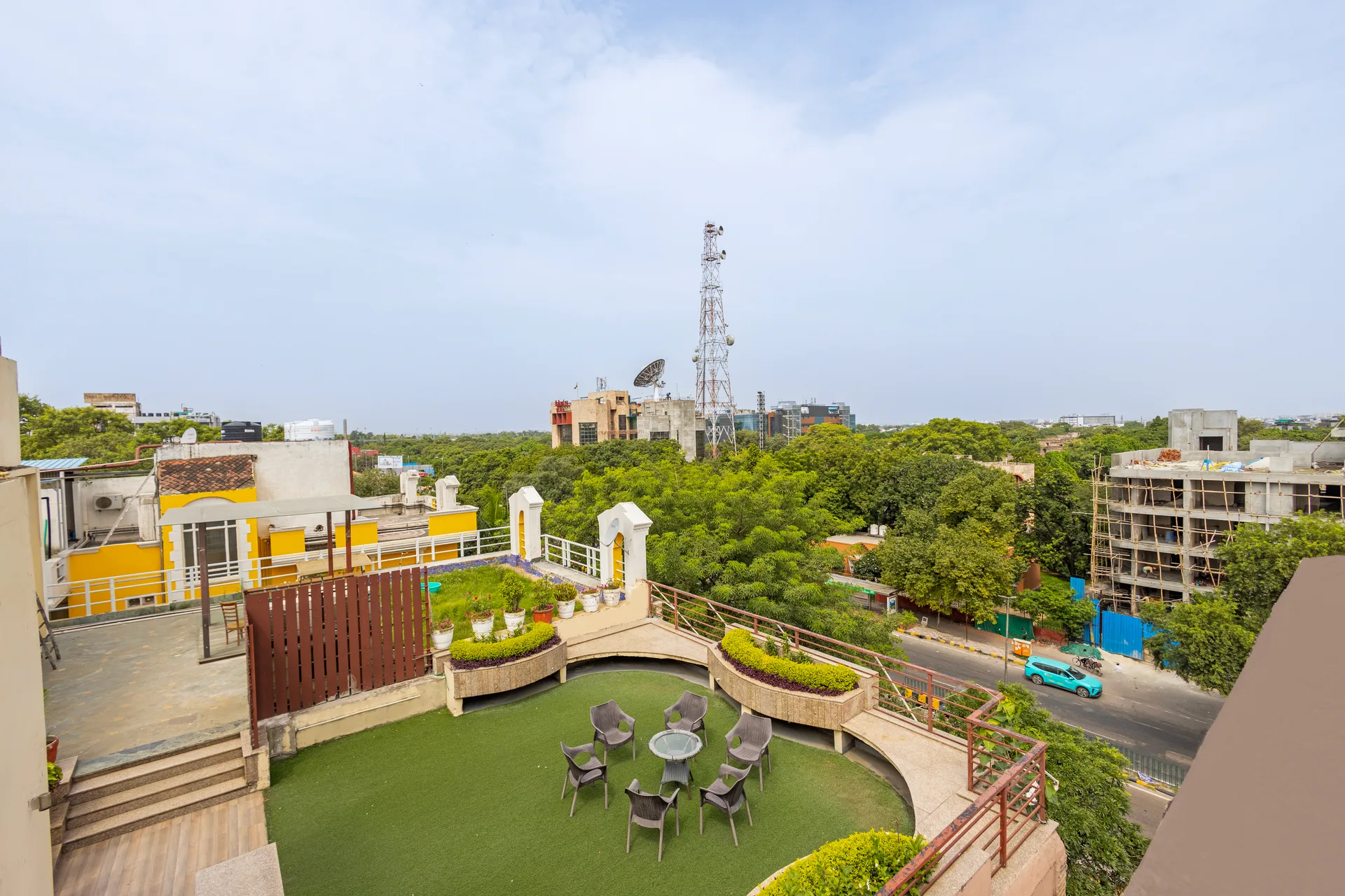 JK Hotel rooftop terrace garden seating area JK Hotel rooftop terrace garden seating area