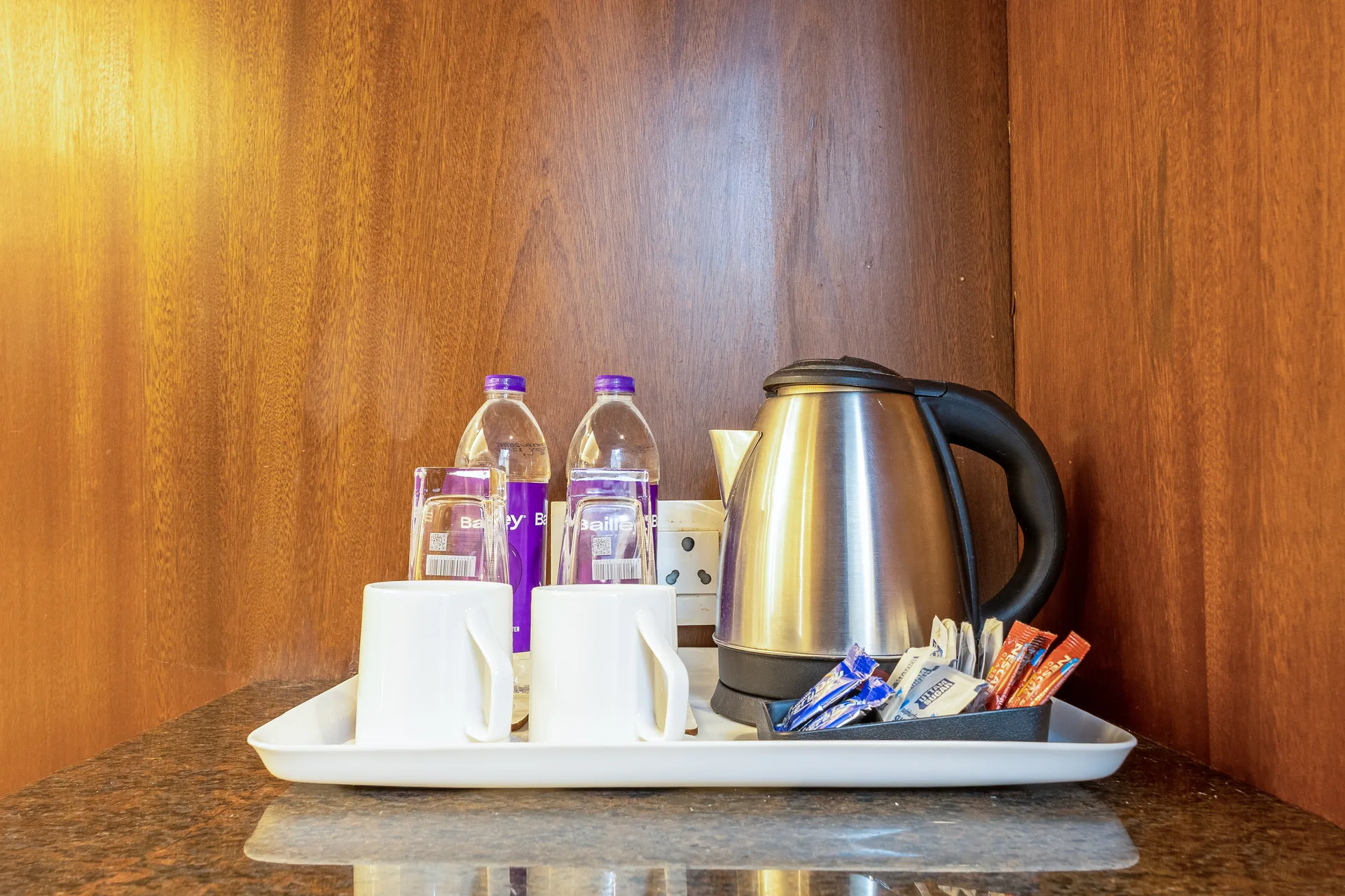 JK Hotel room tea and coffee making facility JK Hotel room tea and coffee making facility