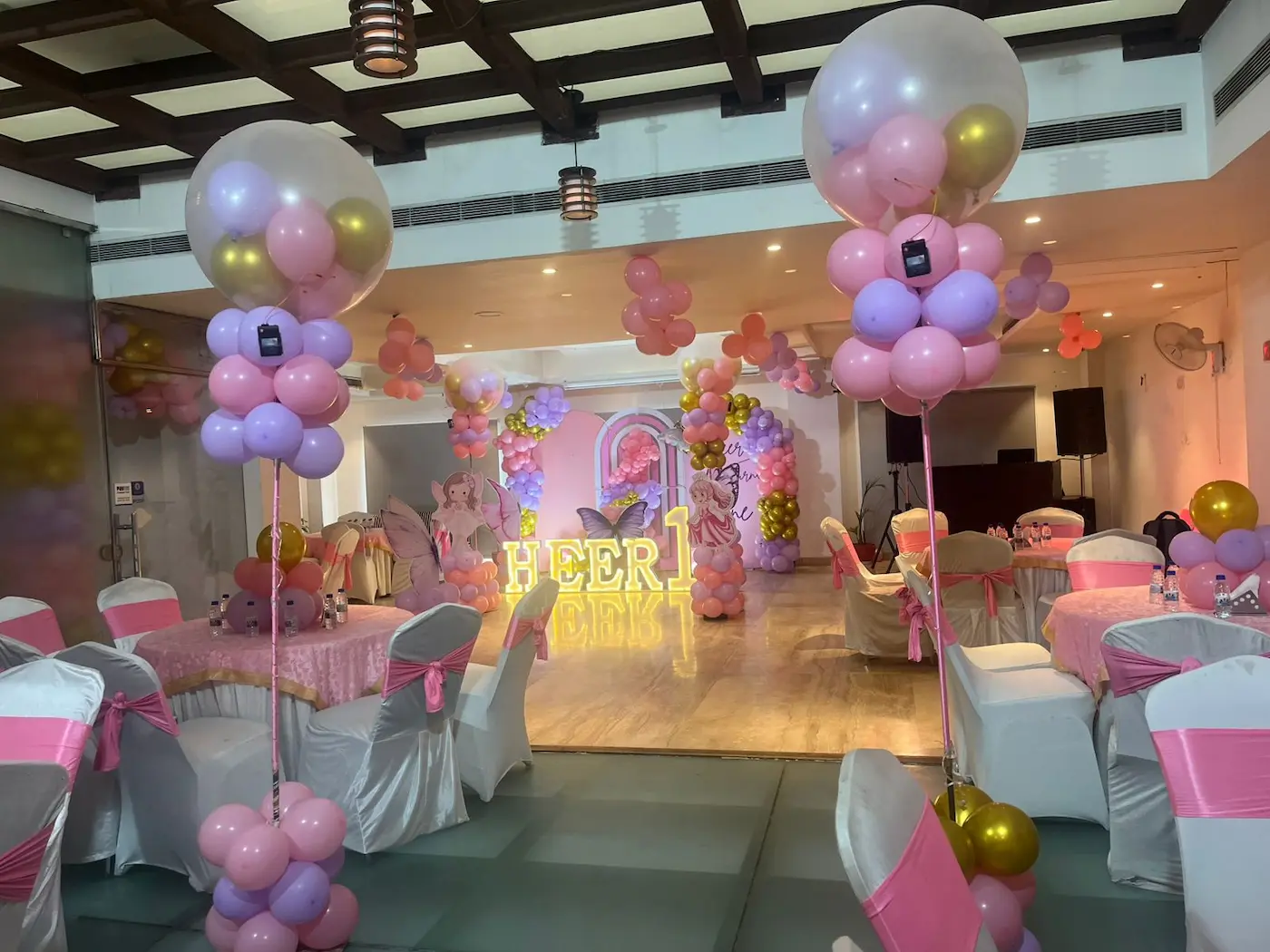 Banquet stage and event setup at The JK Hotel, C R Park Delhi